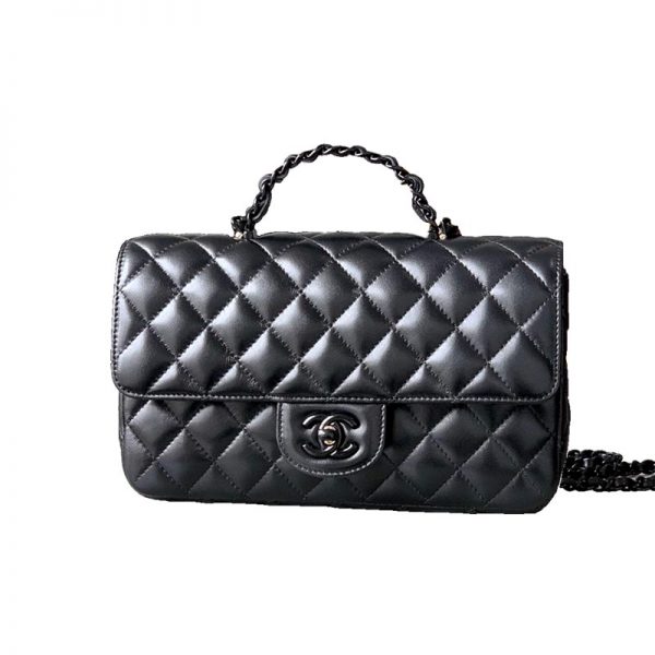 Chanel 25C Flap Bag with Top Handle(Black)