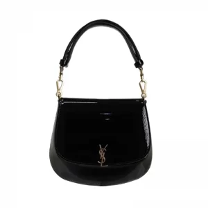 Saint Laurent Voltaire Top Handle in Patent Leather in Black