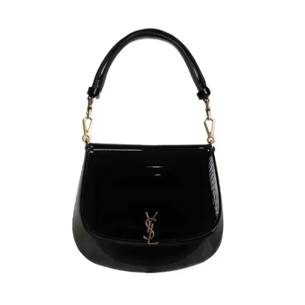Saint Laurent Voltaire Top Handle in Patent Leather in Black