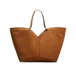 Y Tote Large Suede with cowhide Hobo Bag in Brown