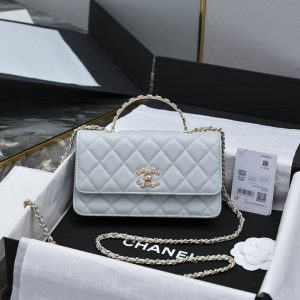 Chanel 25P Rhinestone Handle WOC AS3797(Haze Blue‌)