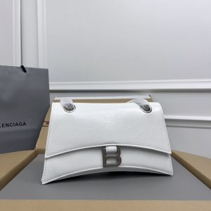 Crush Chain Hourglass Bag( Plain White)