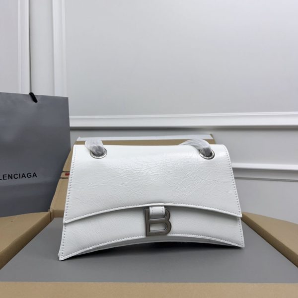 Crush Chain Hourglass Bag( Plain White)