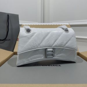 Crush Chain Hourglass Bag(White)