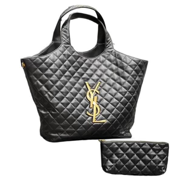 ICARE In Nappa Leather Tote Bag-in Black