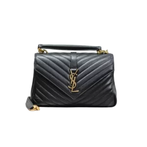 Monogram college Bag in Black-gold