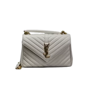Monogram college Bag in Cream