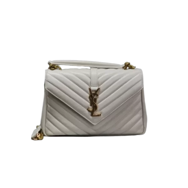 Monogram college Bag in Cream