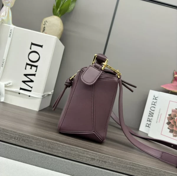 Puzzle Bag in Smooth Calfskin with Woven Handle