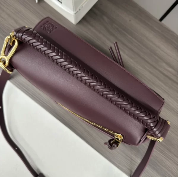 Puzzle Bag in Smooth Calfskin with Woven Handle