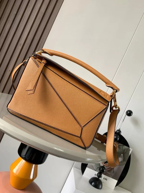 Puzzle Edge Bag in Grained Calfskin