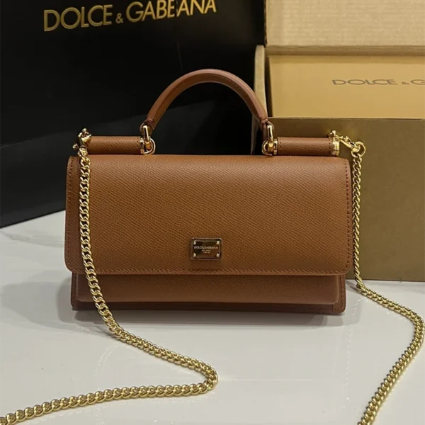 Dolce & Gabbana Dauphine Leather Sicily Wallet On Chain