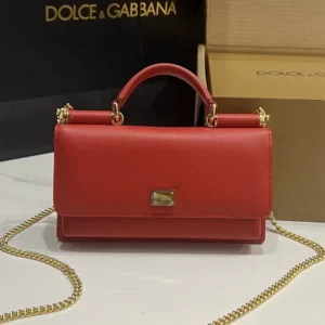 Dolce & Gabbana Dauphine Leather Sicily Wallet On Chain