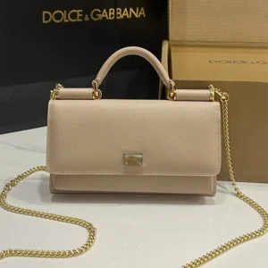 Dolce & Gabbana Dauphine Leather Sicily Wallet On Chain