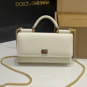 Dolce & Gabbana Dauphine Leather Sicily Wallet On Chain