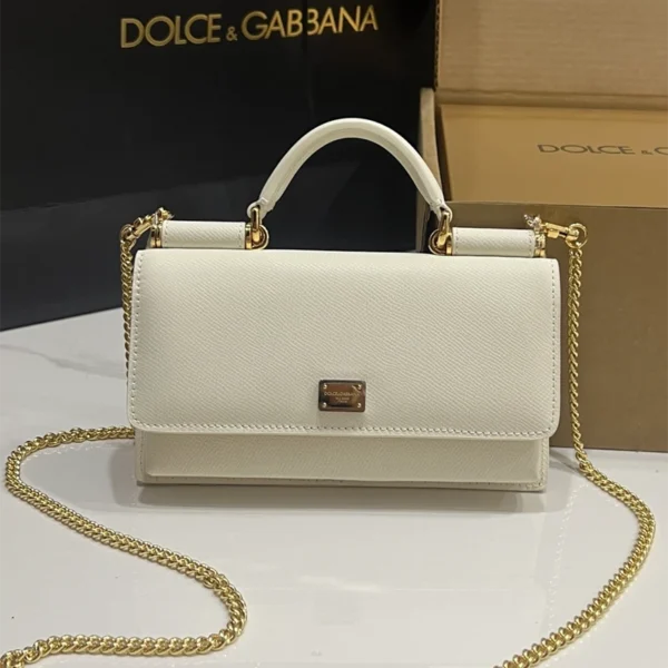 Dolce & Gabbana Dauphine Leather Sicily Wallet On Chain