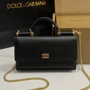Dolce & Gabbana Dauphine Leather Sicily Wallet On Chain