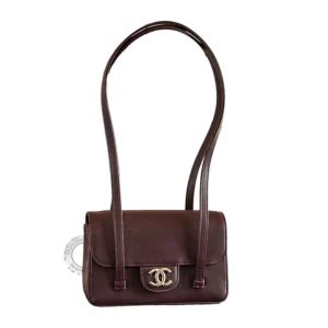 AP 5248 01 26C Jennie’s New Chanel Bag AP5248 Preppy Coco Vintage Bordeaux Shoulder Bag with double C logo