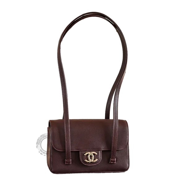 AP 5248 01 26C Jennie’s New Chanel Bag AP5248 Preppy Coco Vintage Bordeaux Shoulder Bag with double C logo