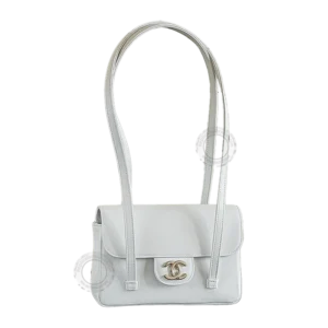 AP 5248 03 Chanel 26C AP5248 New Jennie's Preppy Coco Vintage Shoulder Bag in White| Luxury Leather Handbag